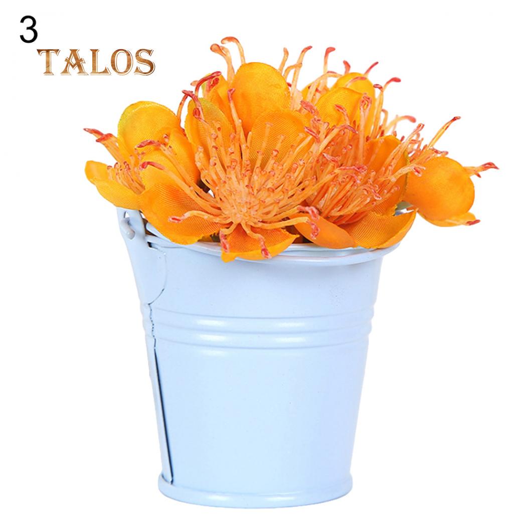 

Милое мини однотонное ведро для свадьбы, вечеринки, конфет, сувениров, домашний декор, домашний сад озеро синий