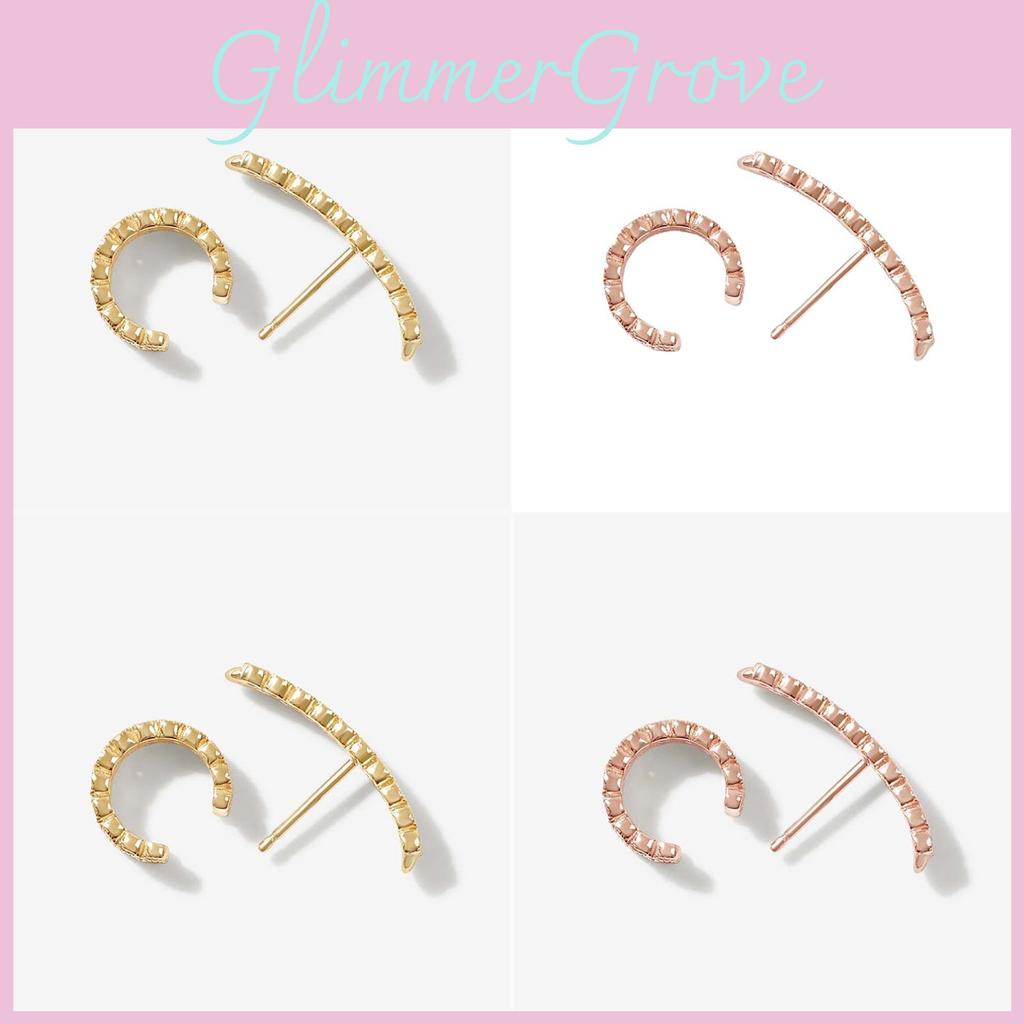 Geometric Shape Stylish Alloy Earrings And Ear Clips Set For Women Trendy Street Fashion Accessories