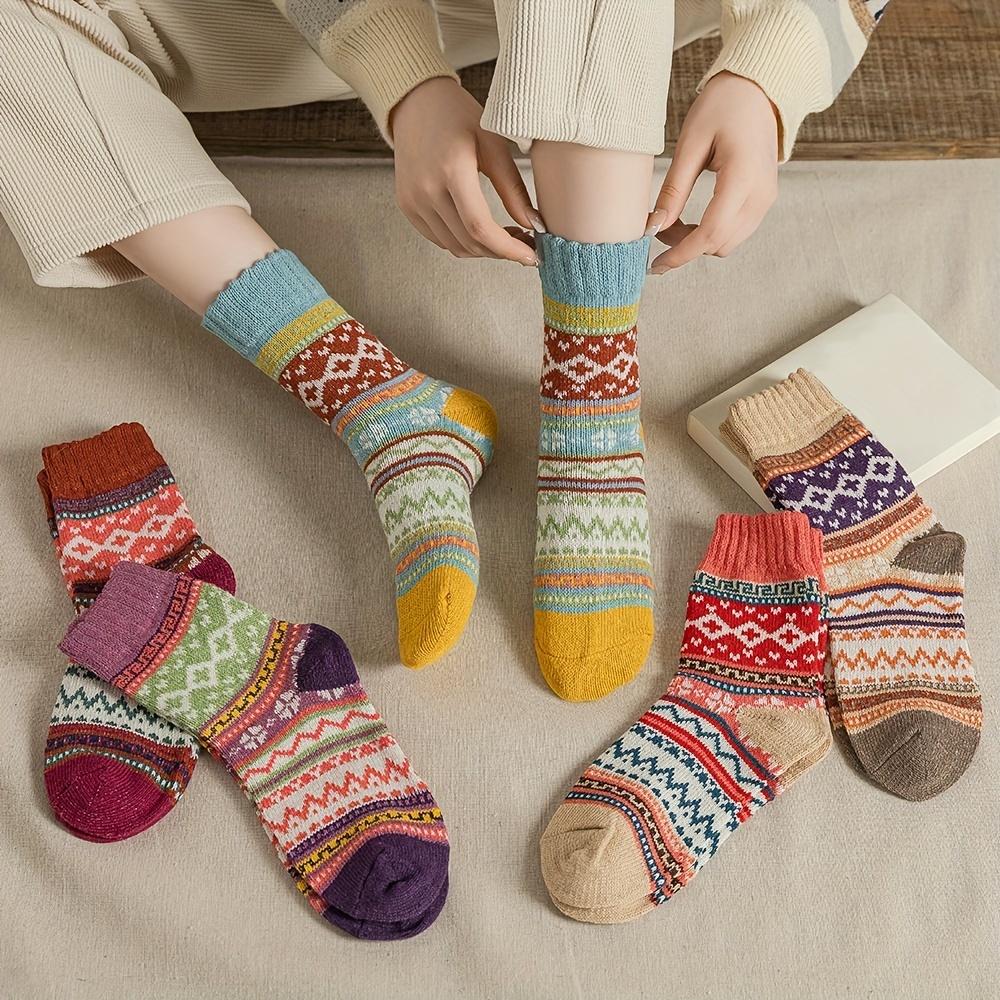 5Pairs Witner Socks Women Socks Thick Christmas Warm Sock for Women