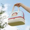 Cartoon Cats Lunch Bag with 2 Main Compartments Thermal Cooler Bag Lunch Case Insulated Bag Cooler Bag Lunch Box