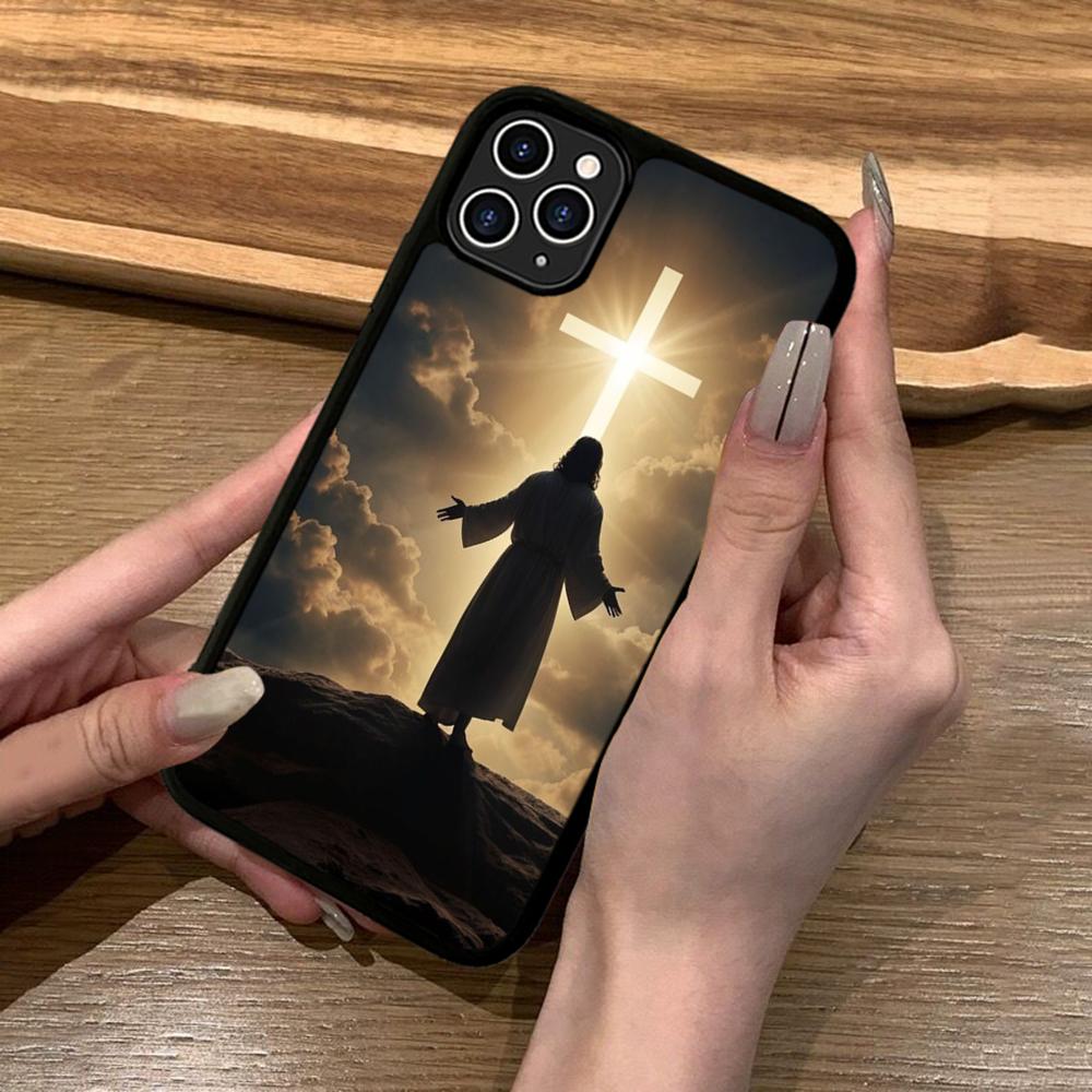 Bible Christian Jesus Cross Phone Case Silicone PC+TPU For For IPhone 11 12 13 14 15 16 Plus Pro Max Cover
