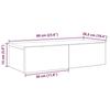 VidaXL Wall Shelf with Drawers Sonoma Oak Engineered Wood 859970