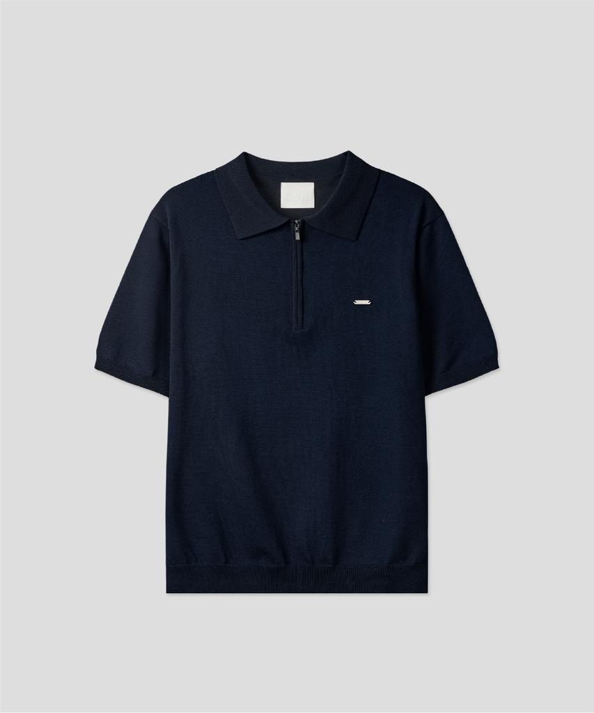 Ssei Essential Half Zip Knit Navy