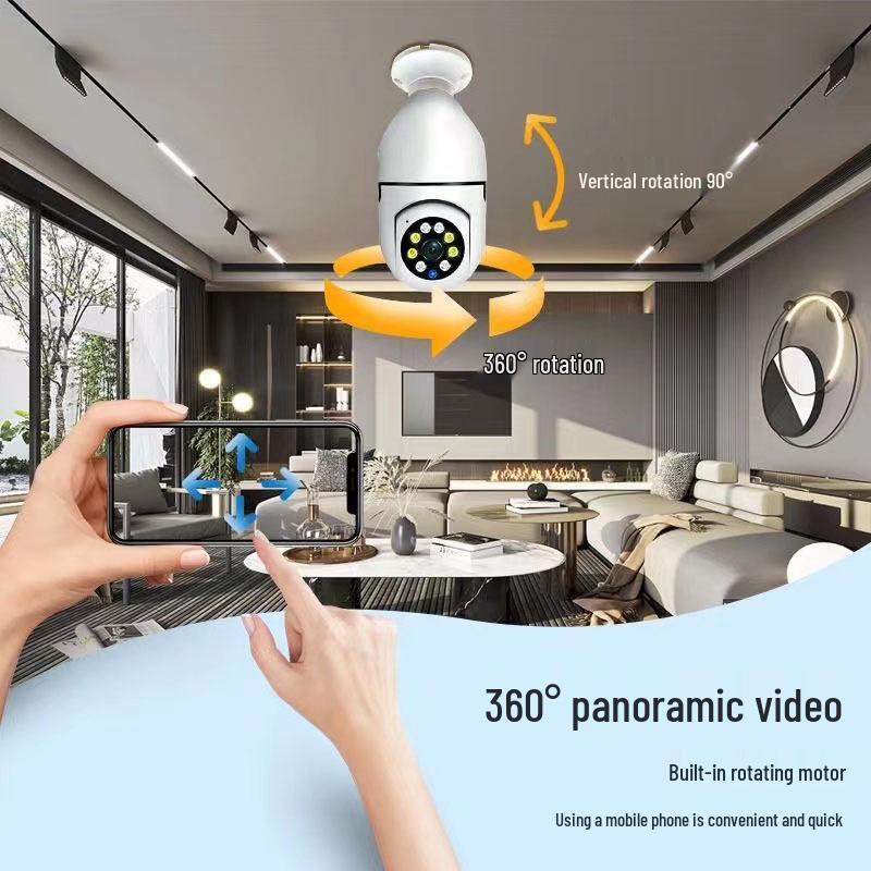 360° Panorama Smart Lampenhalter Kamera - 1080P HD Drahtlose Multifunktionale Überwachung