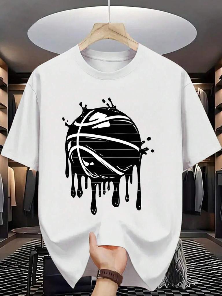 Unisex tričko s potiskem basketbalu