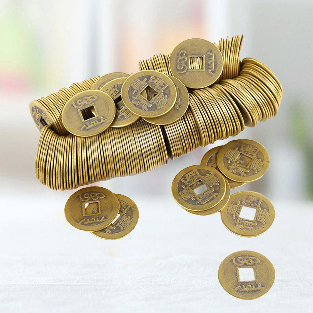 100 Pcs Ancient Chinese Wealth Amulet Spiritual Feng Shui Divination Non Currency Home Decor Traditional