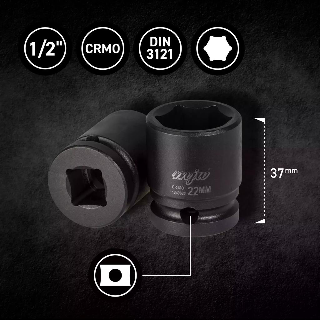 Mjw Impact Socket 1/2" Hex 32 Mm