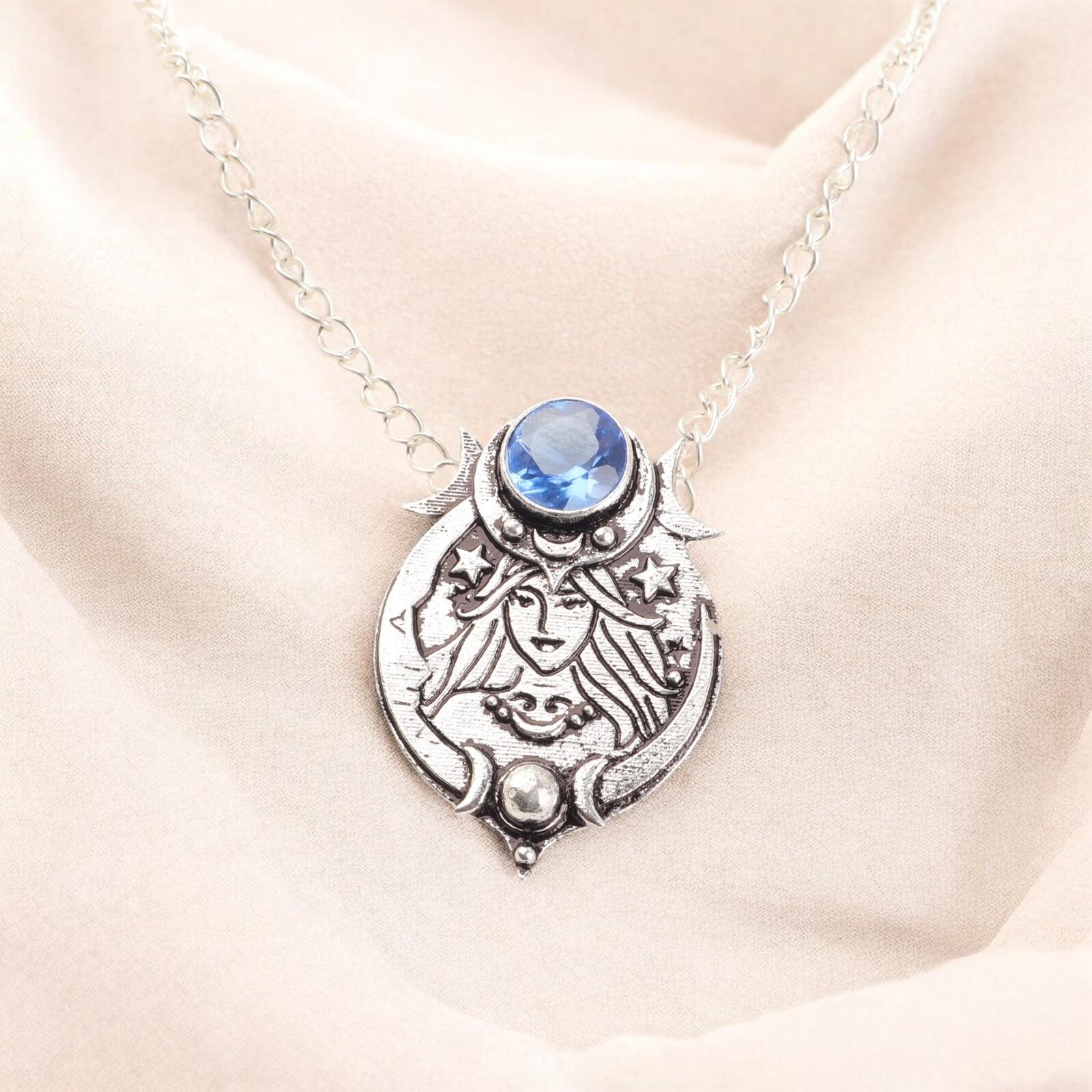 

Genuine Tanzanite Gemstone 925 Sterling Silver Jewelry Necklace Pendant 1.63 CP-22-08