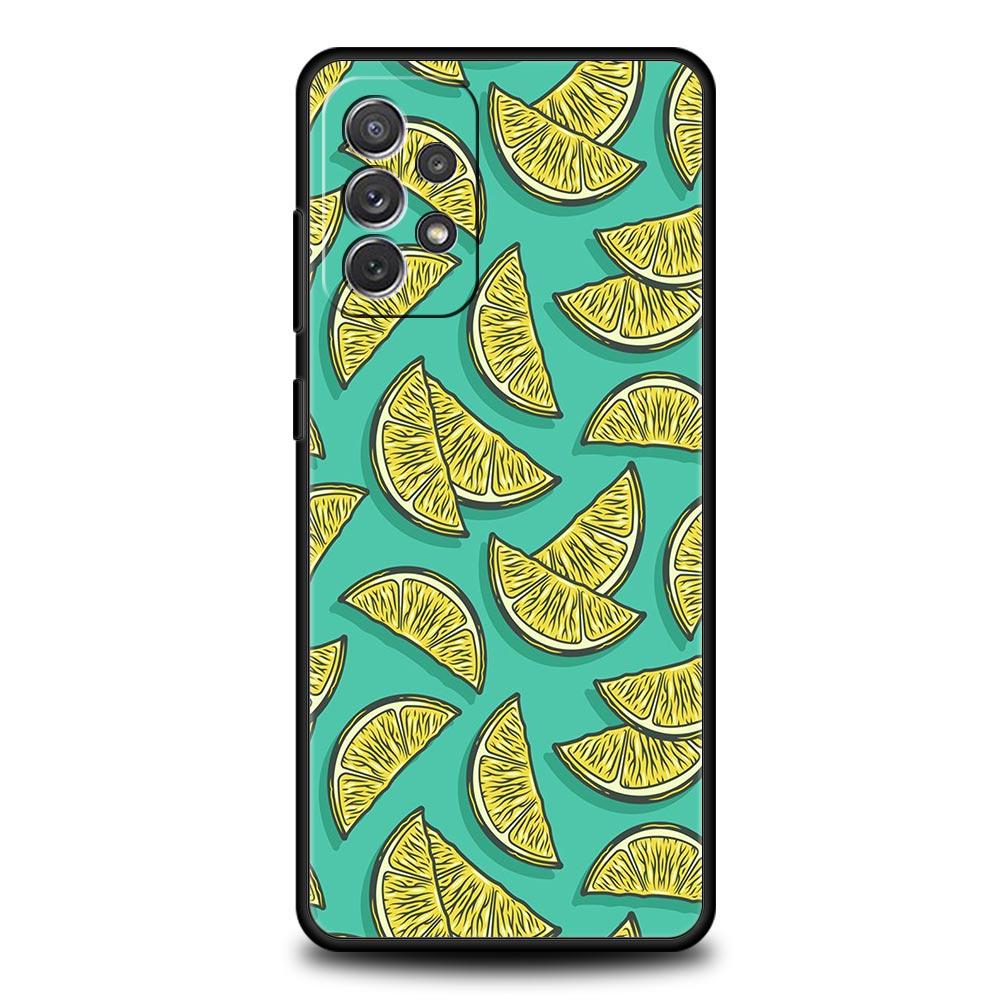 Phone Case For Samsung Galaxy A13 A51 A71 A41 A31 A21S A11 A01 A03S A12 A32 A52 A22 A23 A33 A53 A73 5G Cover Mediterranean Lemon