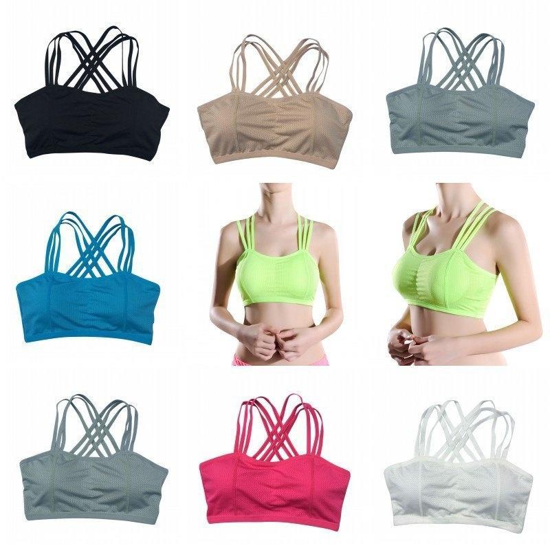 Women Workout Tank Tops Women's Padded Sports Bra Top - Stretch Comfort Crop Vest For Yoga & Gym Adjustable Sports Bra - Foto 8