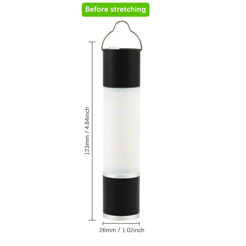 Outdoor Camping LED Telescopic Flashlight with Tripod Nuts Multifunctional Rechargeable Retractable Torch Light Table Lamp