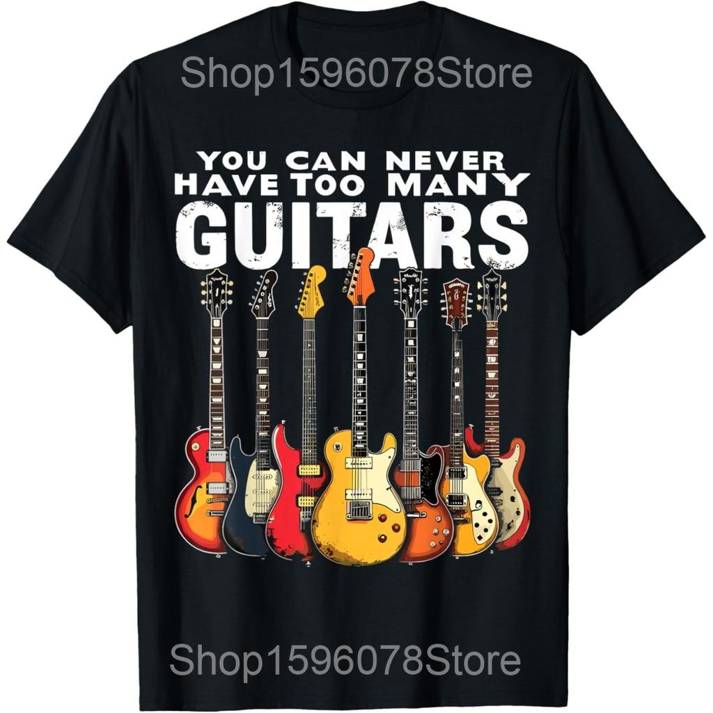 Funny Colorful Guitarist Guitar Music Lover Rock T Shirts Men Humor Streetwear Tee Shirt Short Sleeve Unisex Loose Clothing
