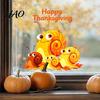 Removable PVC Clings Cartoon Snail Static Window Sticker for Thanksgiving Autumn Harvest Festival, Waterproof Decal Decorative Wall Stickers
