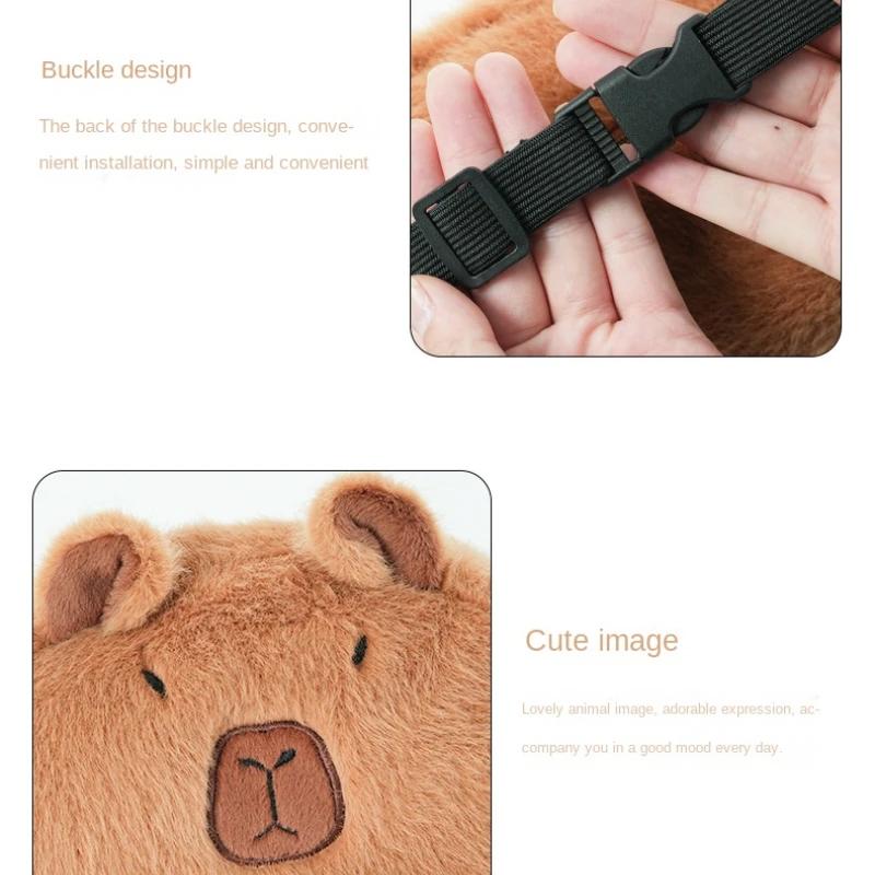 Car Tissue Box Capibala Utility Car Armrest Box Paper Box Cute Cartoon Lady Plush Tissue Box Hanging Inside the Car