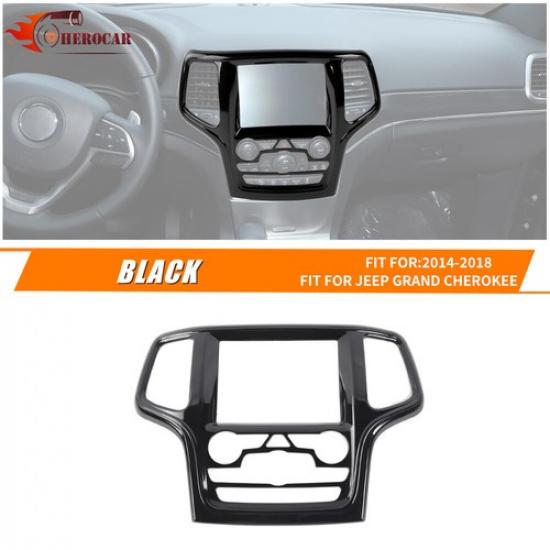 Gloss Black Center GPS Navigation Trim For Jeep Grand Cherokee 14-18 Accessories