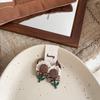 New Coffee-colored Sunflower Mushroom Children's Leather Band Bow with High Elasticity and No Damage To Hair Bands  Ponytail Hair Tie Headwear