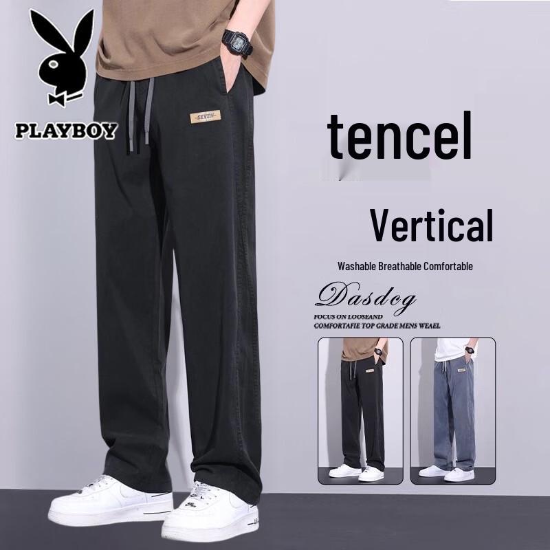 PLAYBOY Men s Summer Casual Straight-Leg Pants L