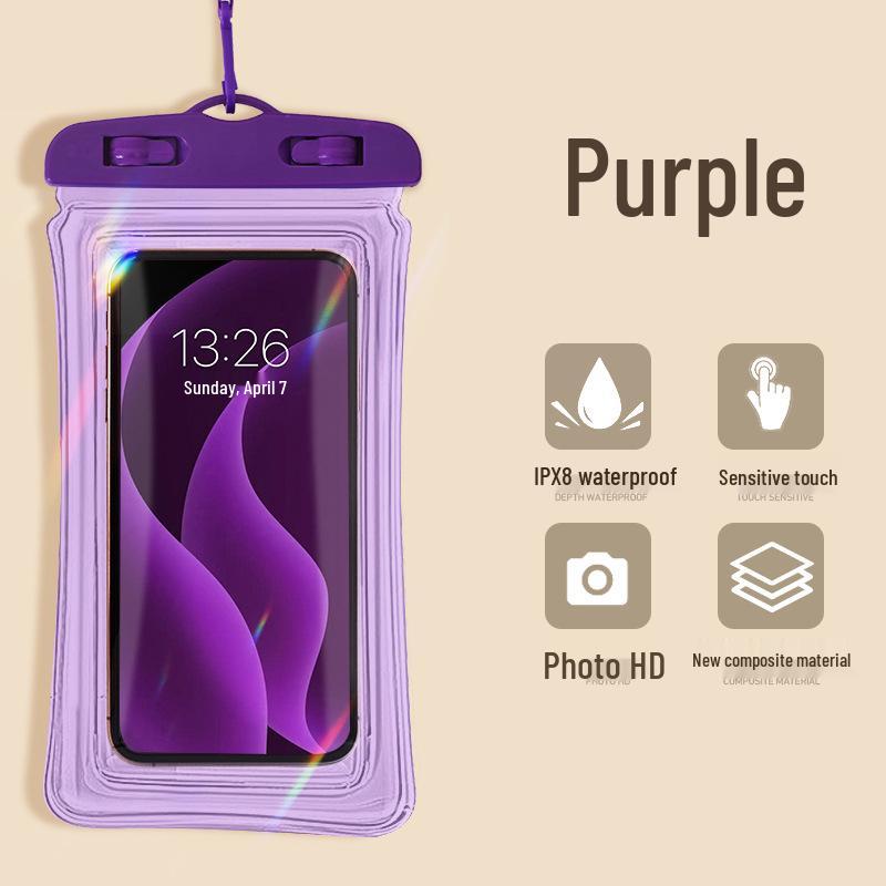 Floating Waterproof Phone Bag with Airbag: Touchscreen Compatible, Transparent, for Swimming, Rafting, Diving, Water Parks, and Photography