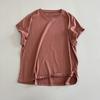 Women Summer Loose Round Neck T-Shirt Cotton Short Sleeve Casual Base Layer Tops
