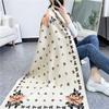 Shawl Women's Winter New Warm Imitation Cashmere Scarf Long Flower Thickened Double-sided Scarf Dual-purpose