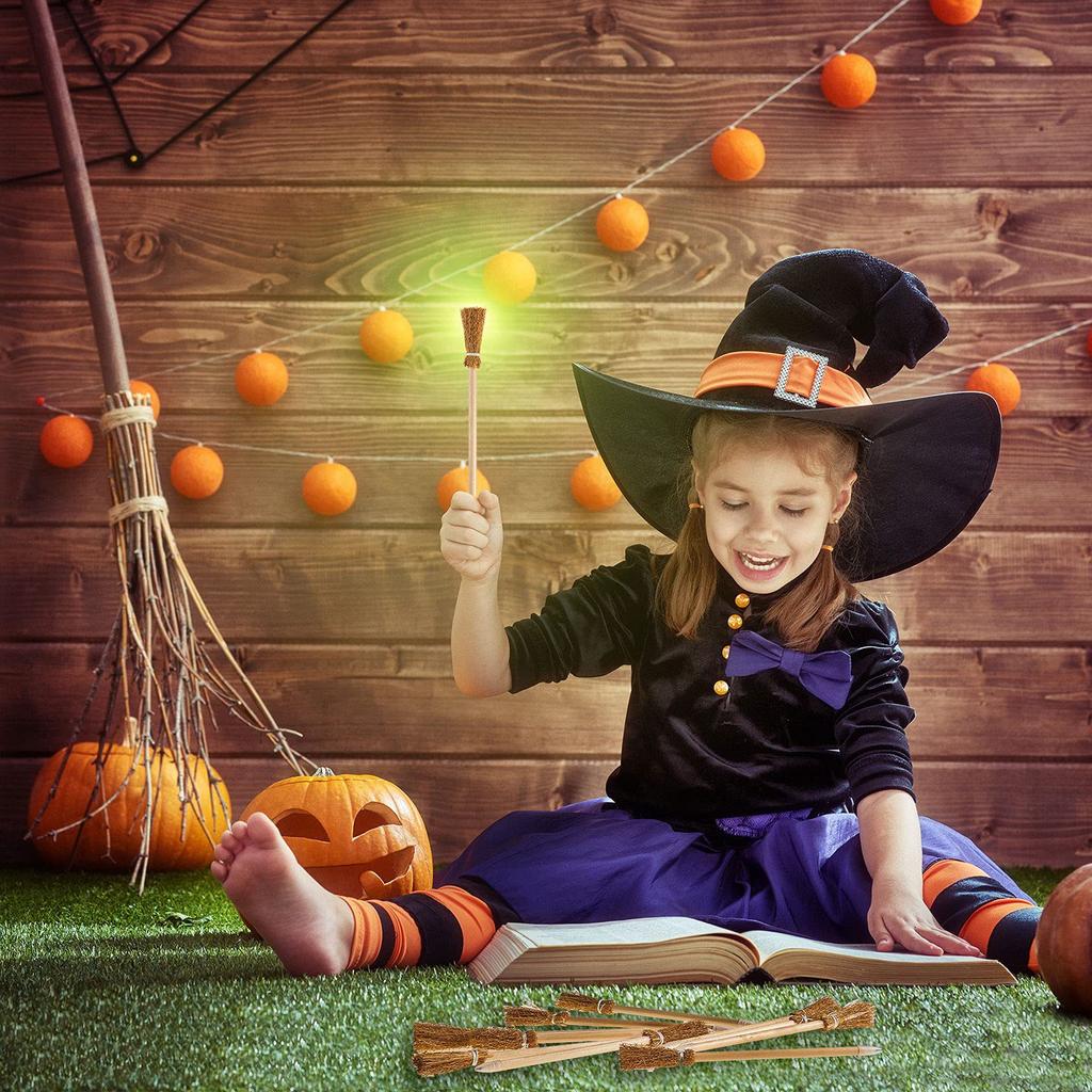 20Pcs Witch Pencils Kids Halloween Birthday Party Favors Gift Props Goodie Bag Filler Wooden Writing Pencil School Prize