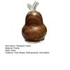 Wood Grain Pear Toothpick Dispenser Dental Floss Toothpick Holder Home Office Restaurant Kitchen Desktop Toothpick Organizer Container
