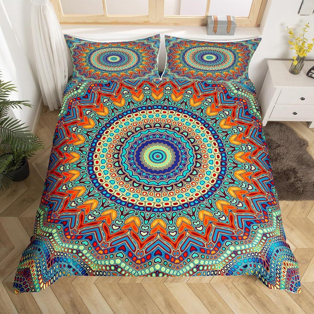 Mandala Bohemian Floral Bedding Set Fashion Printed Polyester Quilt Cover Home Textile Kit