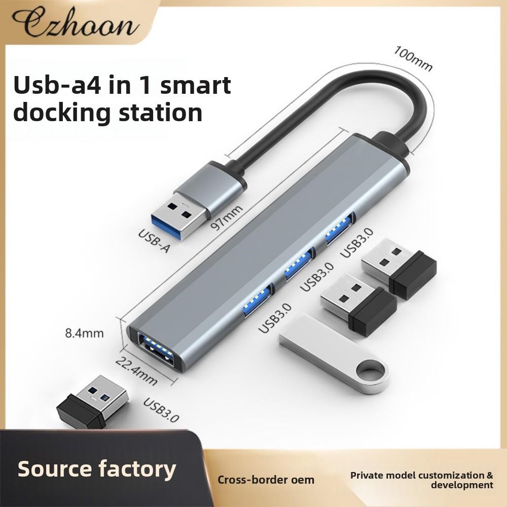 Type C Aluminum Alloy USB 3 0 Hub with Switch Laptop Docking Station Multi Port Expander for MacBook PC Accessories
