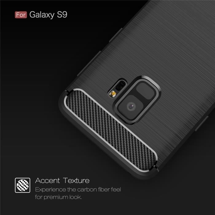 Case - MOONMINI - Samsung Galaxy S9 - Carbon Fiber - Soft TPU - Flexible
