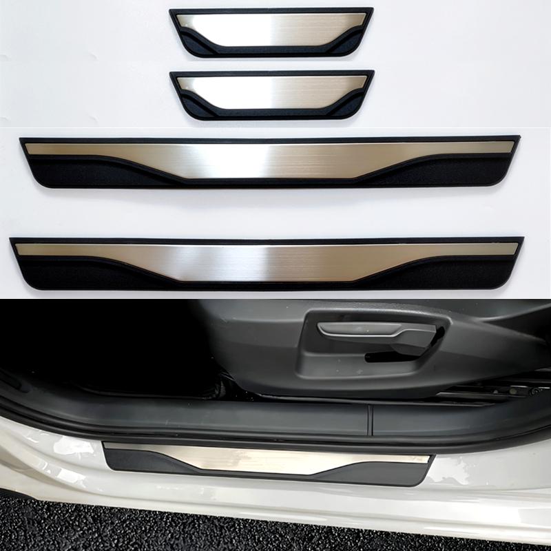 For Hyundai KONA Elantra I30 Avante CN7 Santa Cruz Night -2026 Car Door Sill Kick Pedal Guards Scuff Plate Trims Accessories