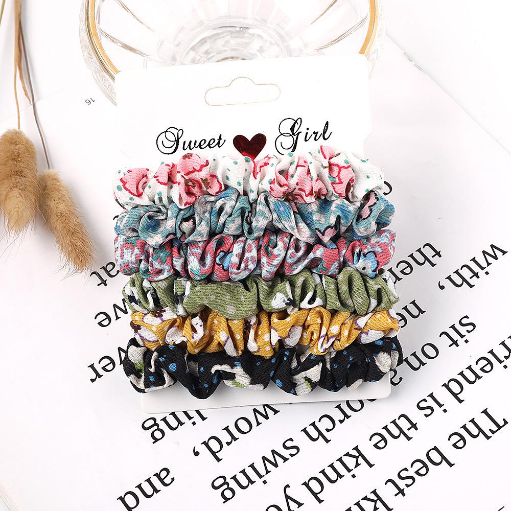 Simple Fabric Hair Rope Set Small Scrunchie Women Girls Kid Elastic Hair Rubber Bands Accessories Tie Hair Ring Holder Headdress