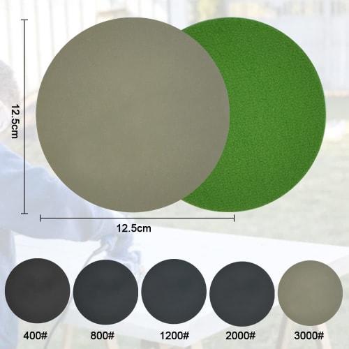 EMAGEREN Waterproof Sandpaper, 125mm, Pack of 30, Round Sandpaper for Sanding, Mirror Polishing, High Gloss Finish, for Metal, Car Repair, Painted Sur