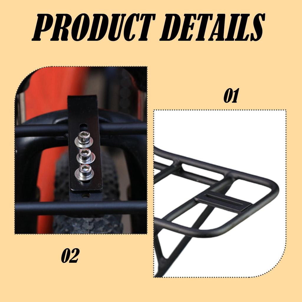 Durable Front Bike Rack Sturdy Aluminum Alloy Easy Installation Cargo Equipment for Bicycle Commuting and Touring