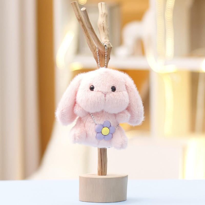 Toy Plush Bunny Keychain With Pp Cotton Filling For Kids Stuffed Gift Animal