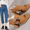 Women Sandals Ladies High Heels Sandals Fashion Fish Mouth Hollow Roma 2024 Summer Shoes Casual Belt Buckle Peep Toe Footwear