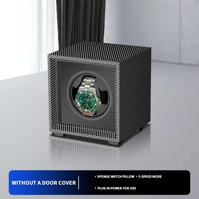 1 2 4 6 Slot High-End Automatic Watches Box Carbon Fiber Texture Automatic Winding Rocking Device Luxury Wood Watch Winder