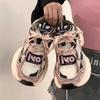 Height-increasing Women's Sweet Cool Black Pink Dad Shoes 2025 Mesh Breathable Soft Sole Thick Sole Versatile Sports Student Casual Shoes