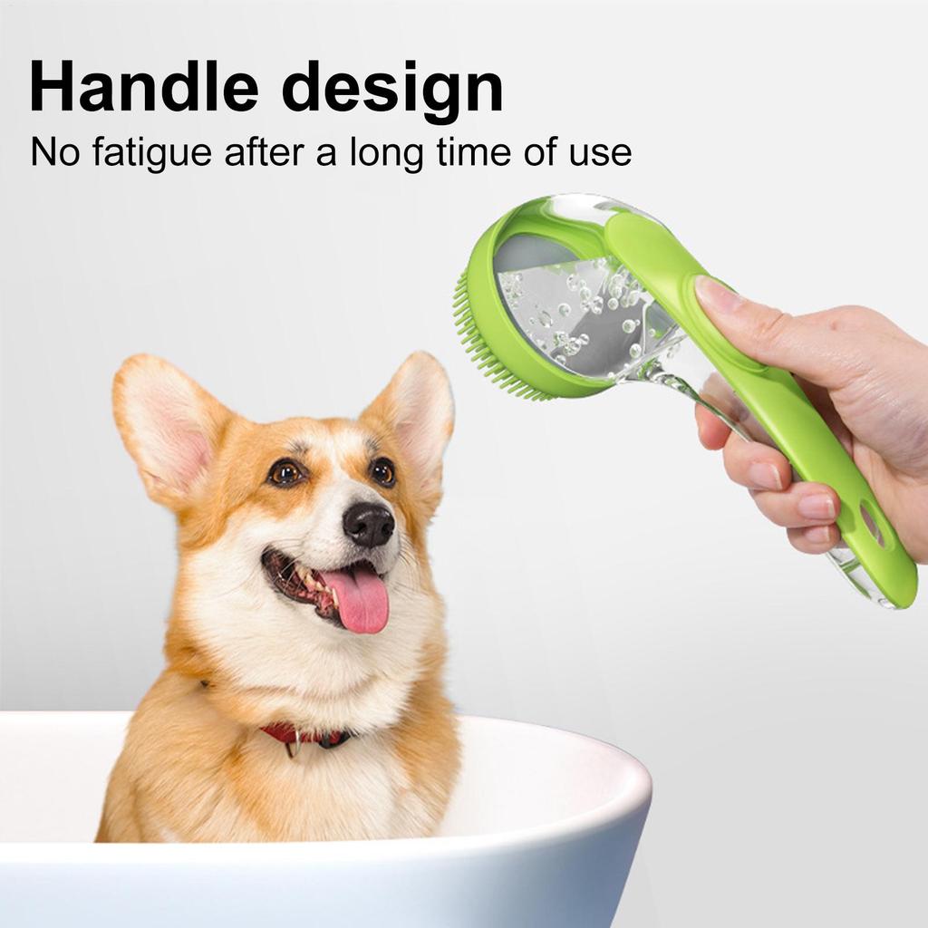 Long Handle Dog Cleaning Brush Soft Silicone Pet Bathing Brush Pet Grooming Comb for Cats Dogs Cat Massage Brush Pet Supplies