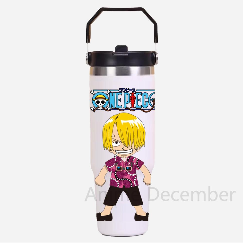 30oz Anime Americká Jednoduchá Jednobarevná Nerezová Termoska Přenosný Hrnček na Vodu do Auta Termoizolační Studený Ledový Hrnček