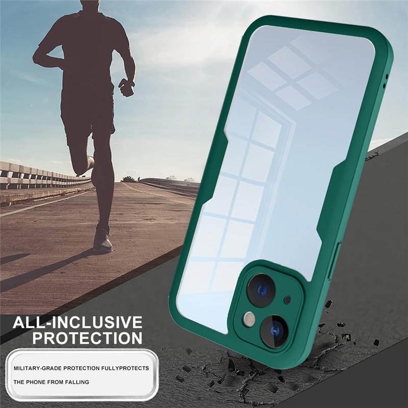 Phone Case For iPhone 14 Pro Max Double 360 Full Body Coverage Soft Phone Cases For iPhone 14 Plus Pro Max Transparent Front Back Cover