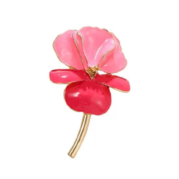 

Artistics Irises Flower Enamel Brooch Elegant Retro Jewelry Pieces for Blouse Jacket Scarf Decoration рожевий