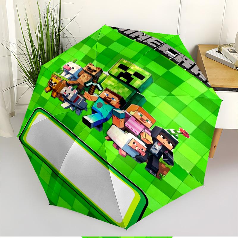 Gamer Print Automatic Open Close Umbrella, Portable Foldable Umbrella, for Outdoor Commute Camping Trip, Ideal Birthday Gift