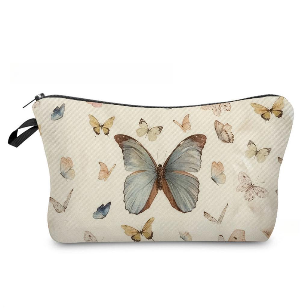 Women Butterfly Print Cosmetic Bag Toiletries Organize Travel Storage Case 6883