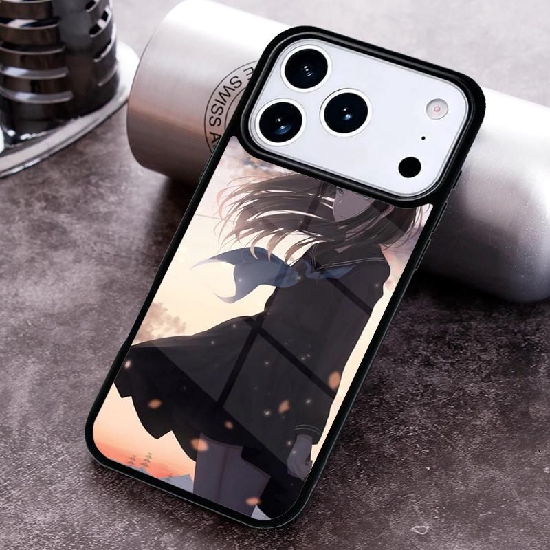 Sad Japanese Anime Phone Case For iPhone 17,16e,15,14,13,12,11,Mini,Pro,MAX Soft Silicone Cover