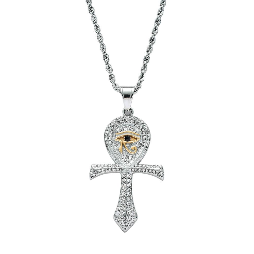 European and American New Cross Horus Eye Pendant Fashionable and Personalized Accessory