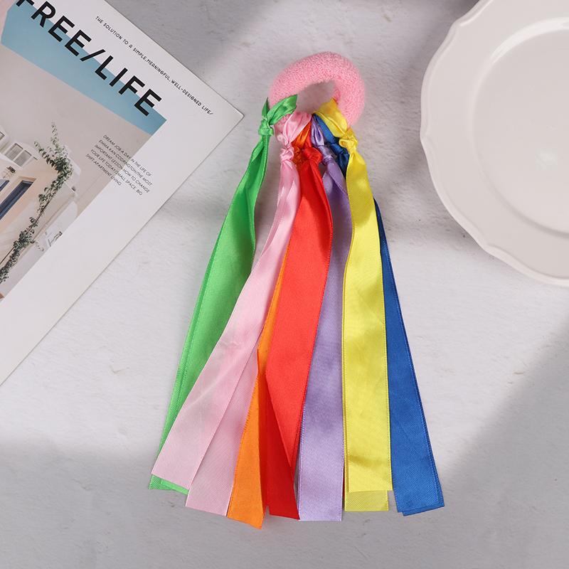 Children'S Wrist Ribbon Team Sports Pompom Cheerleading Big Match Pom Club Dance Props Elastic Bracelet With Elastic Rope