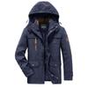 Thick Velvet Winter Loose Casual Jacket for Middle-aged and Elderly People Multi-pocket Cotton-padded Jacket Cold-resistant Mid-length Coat