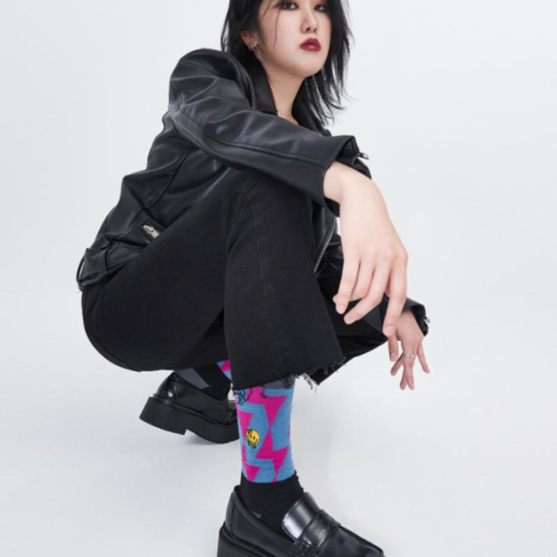 

Носки поверх чего угодно Эстетичный Альтернативный Сине-черный [S/M] Укороченные M(240-270mm)