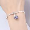 PANPOKI Kupfer Metall Lila Schmetterling Liebe Planet Perlen Komponenten Authentisch Original Anhänger Perlen Komponenten Armband Hohe Qualität Feiner Schmuck Charme