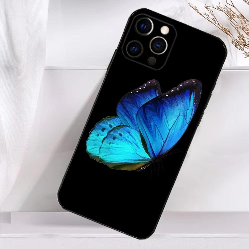 

Yiduo Lotus подходит для чехла на телефон 17, новый противоударный чехол с кошкой и синей бабочкой для Apple 15/14 Pro Max iPhone 6/6s коричневый